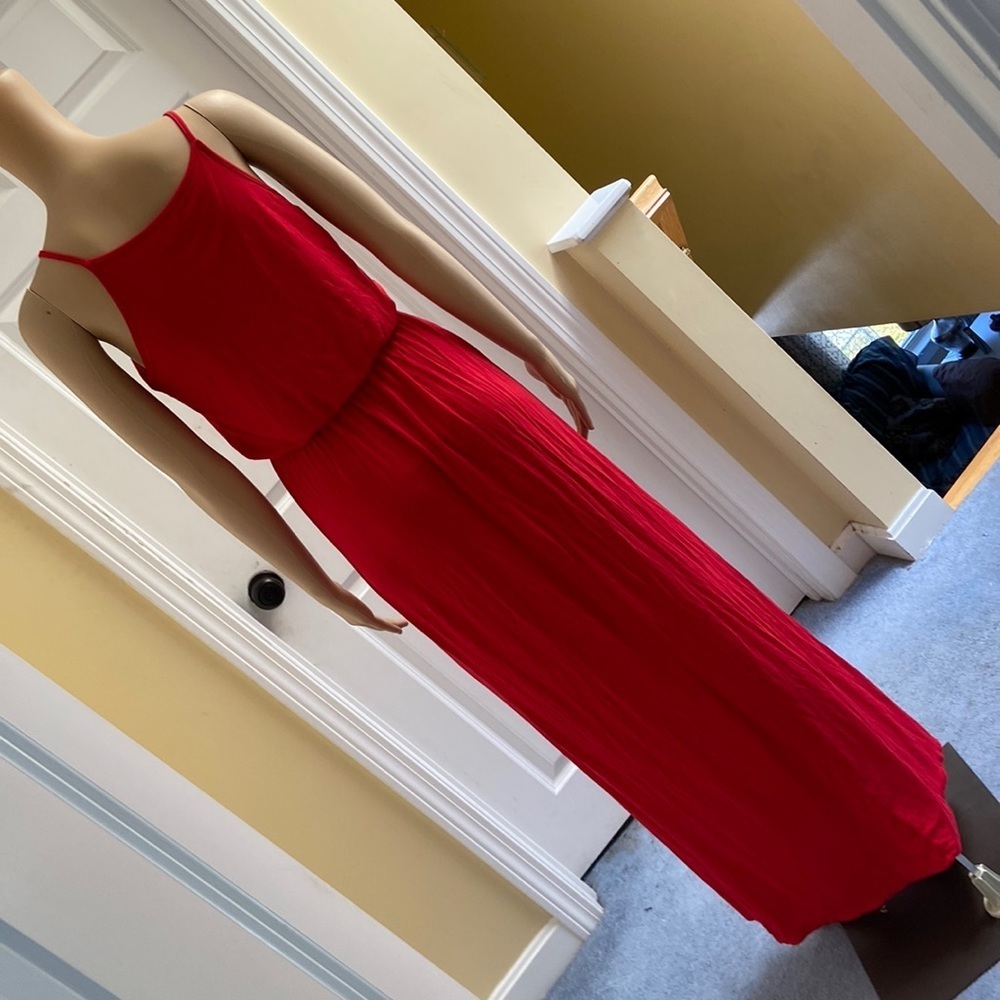 Long Casual Red Dress size small